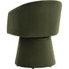 Etta Moss Green Swivel Dining Armchair in Copley Cognac